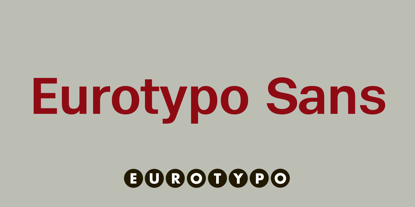 Пример шрифта Eurotypo Sans #1